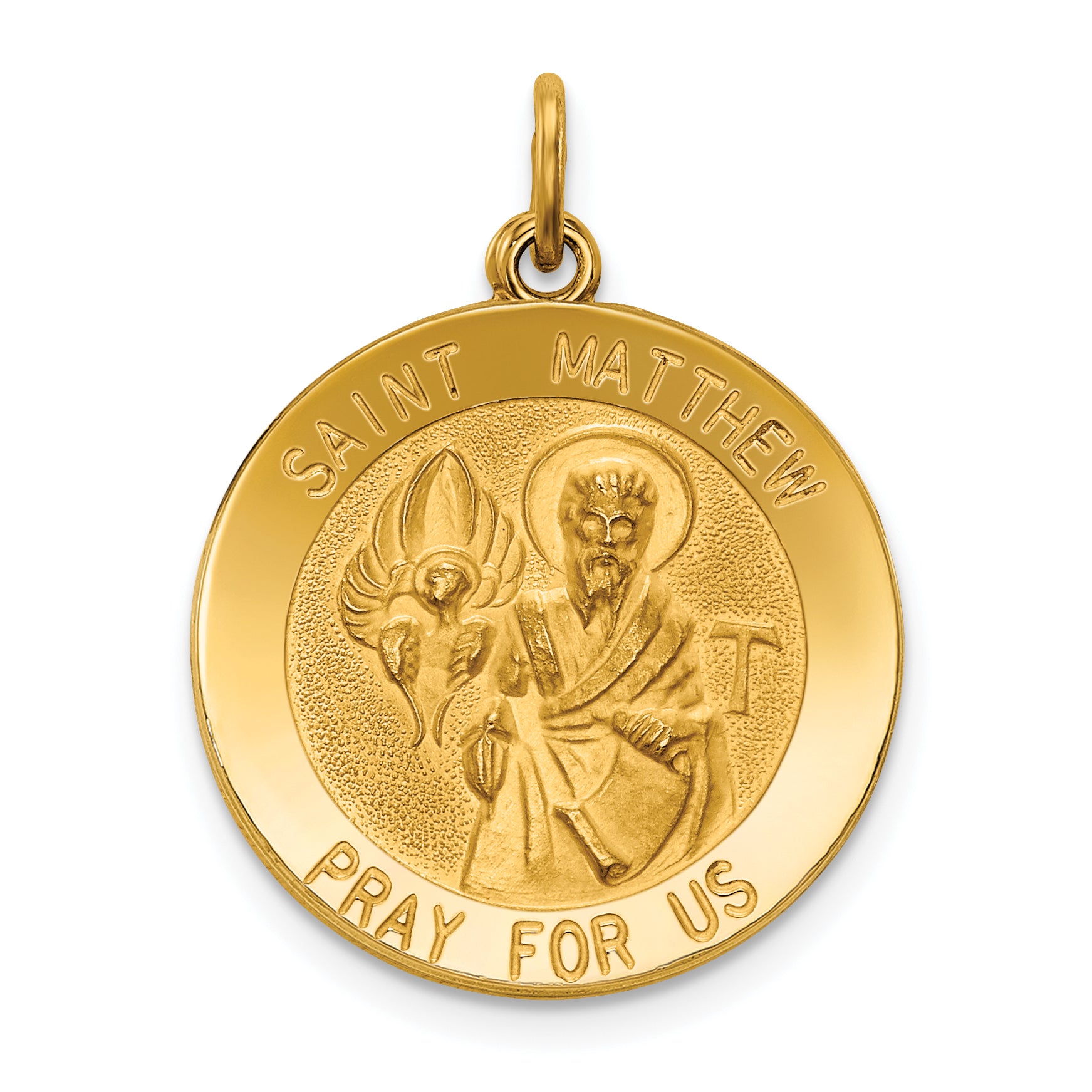 14k Saint Matthew Medal Pendant