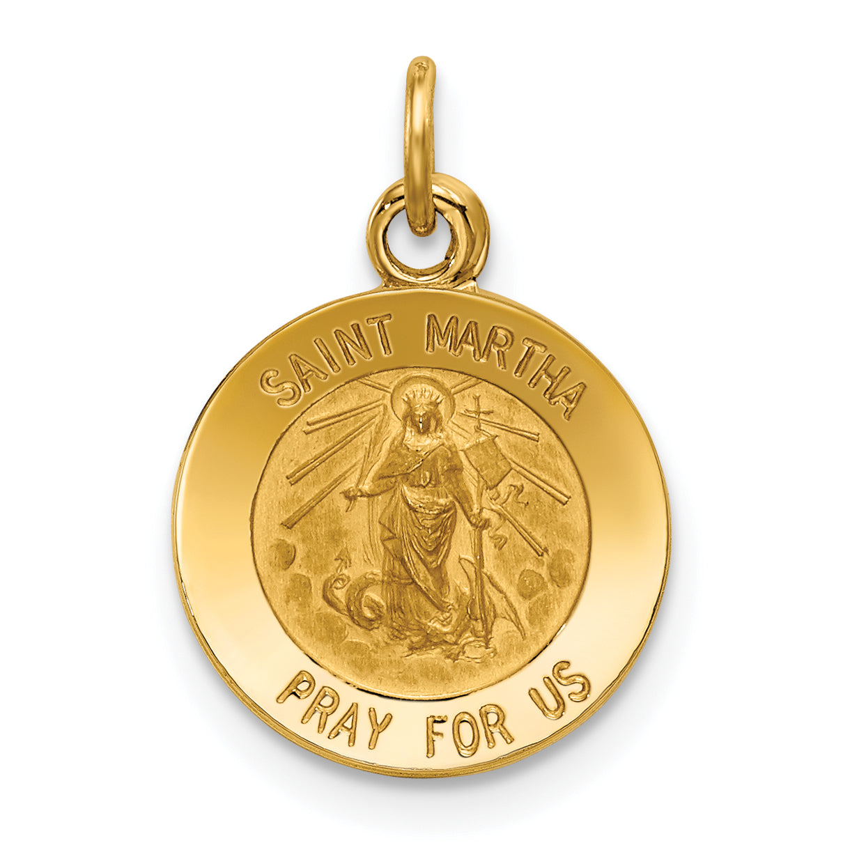 14k Saint Martha Medal Pendant