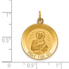 14K Saint Peter Medal Pendant