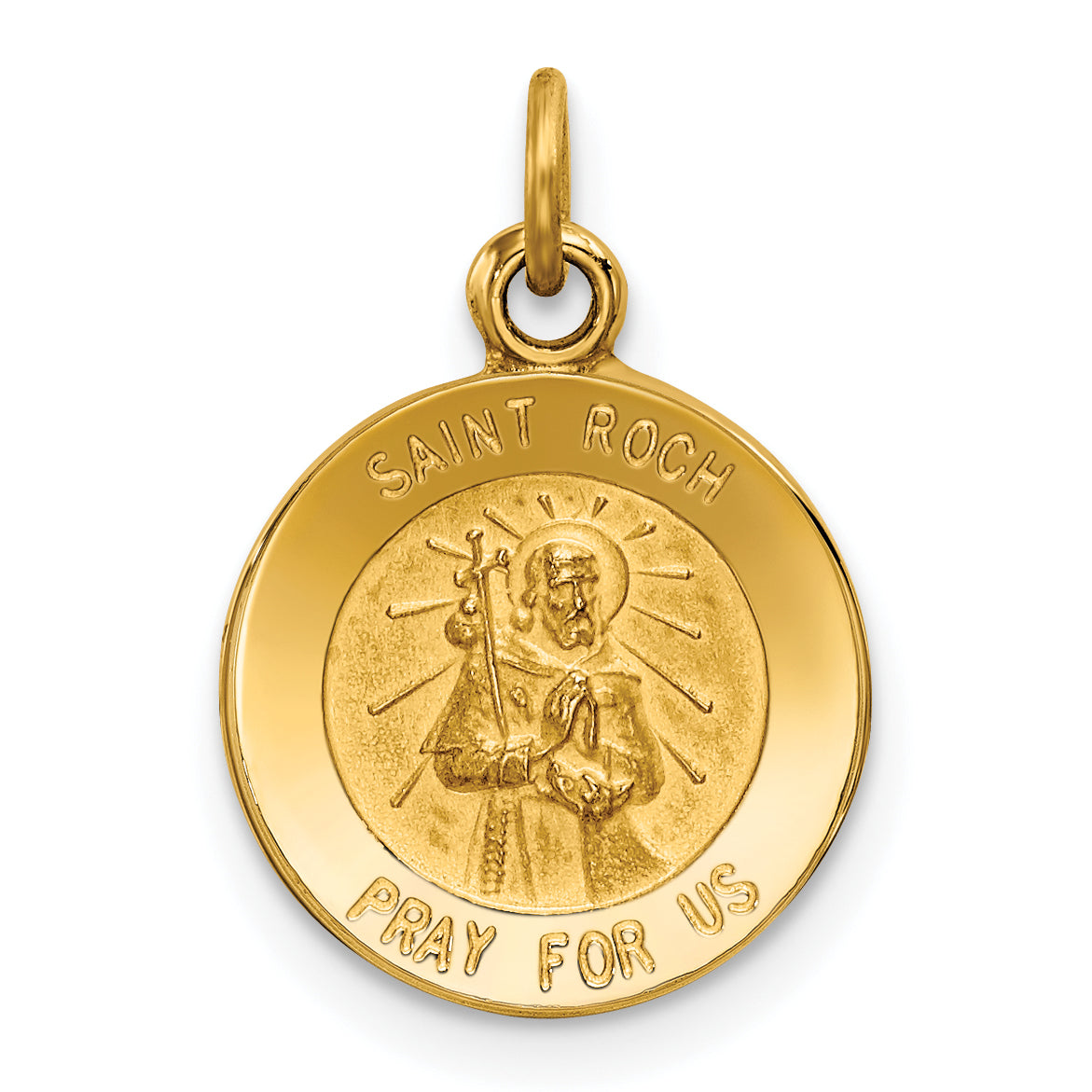 14k Saint Roch Medal Charm