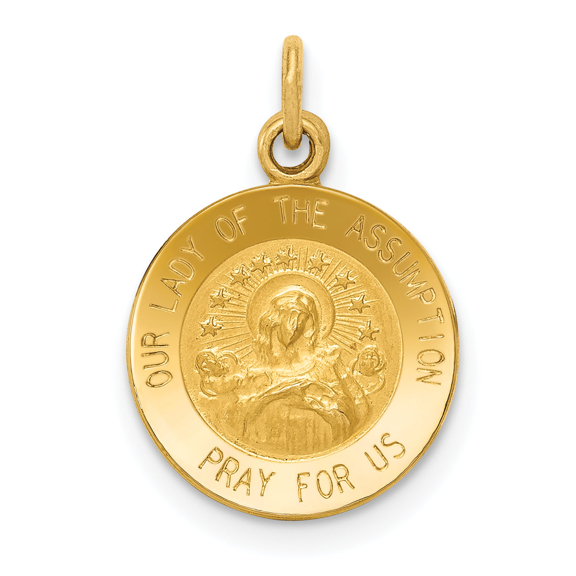 14k Our Lady Of The Assumption Medal Charm