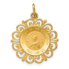 14k Our Lady Of The Assumption Medal Pendant