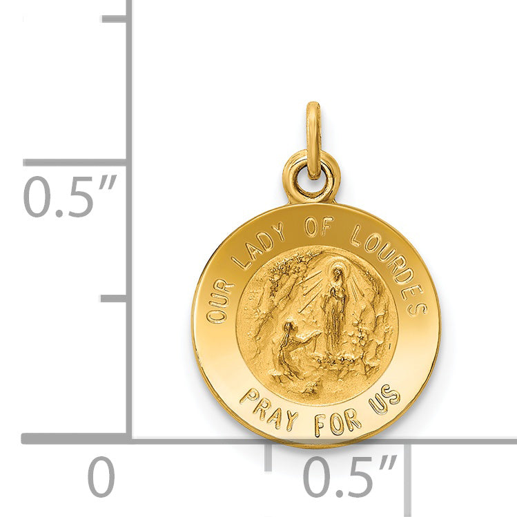 14K Our Lady of Lourdes Medal Charm