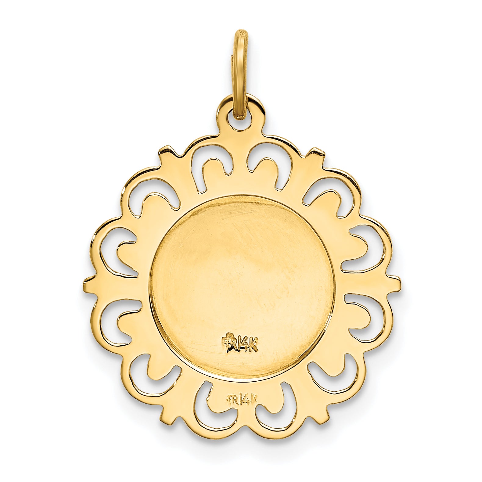 14K Our Lady of Lourdes Medal Pendant