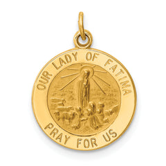 14k Our Lady of Fatima Medal Charm