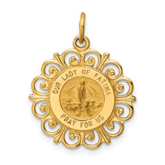 14k Our Lady of Fatima Medal Pendant