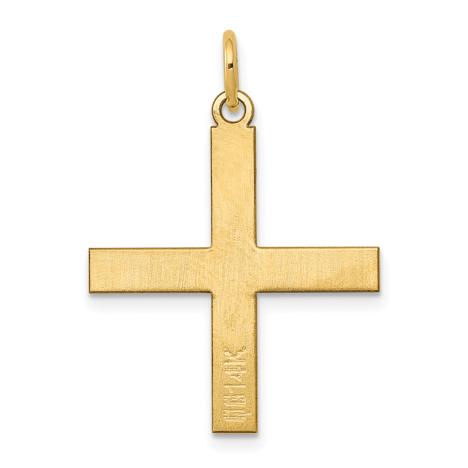 14K Laser Designed Greek Cross Pendant