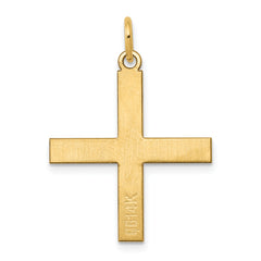 14K Laser Designed Greek Cross Pendant