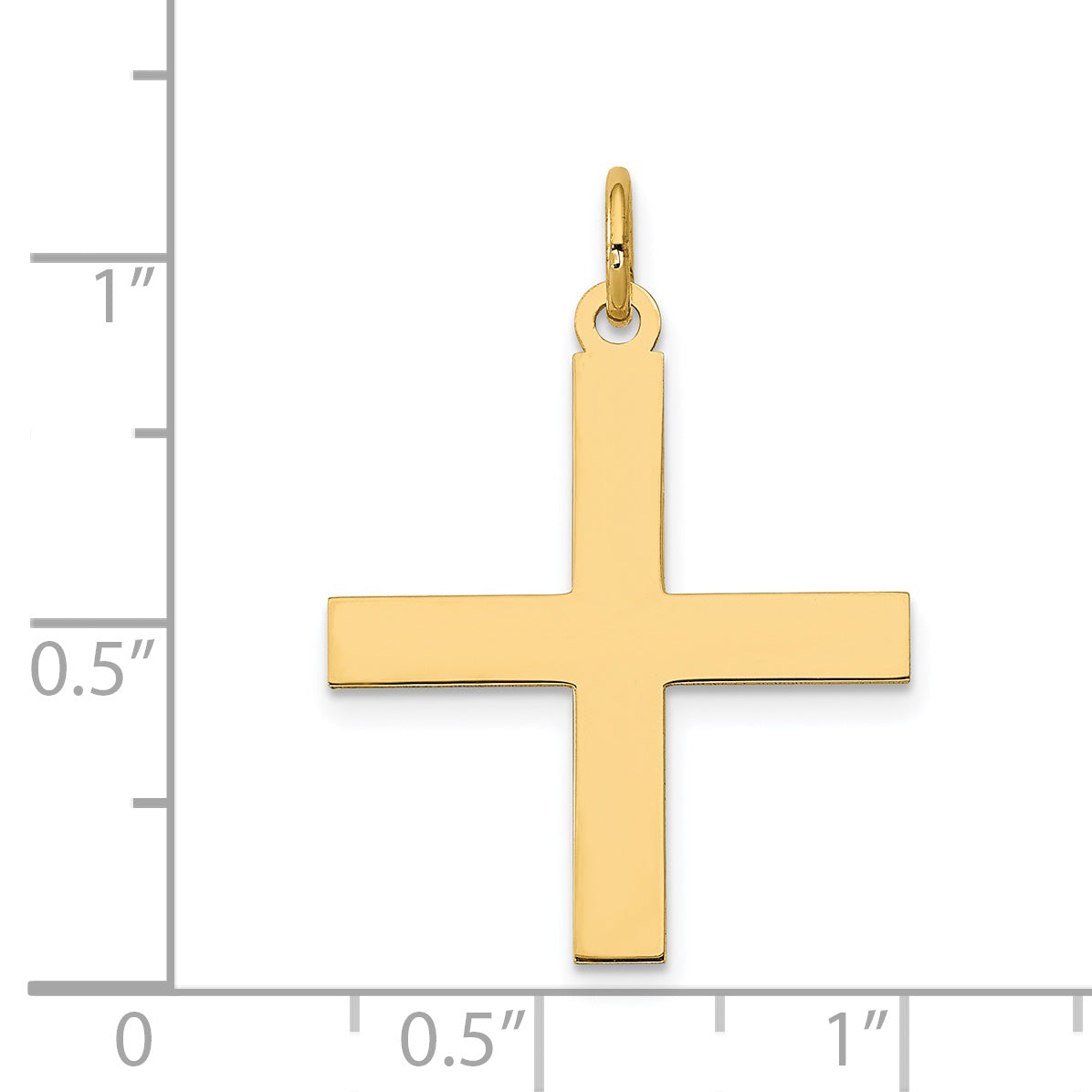 14K Laser Designed Greek Cross Pendant