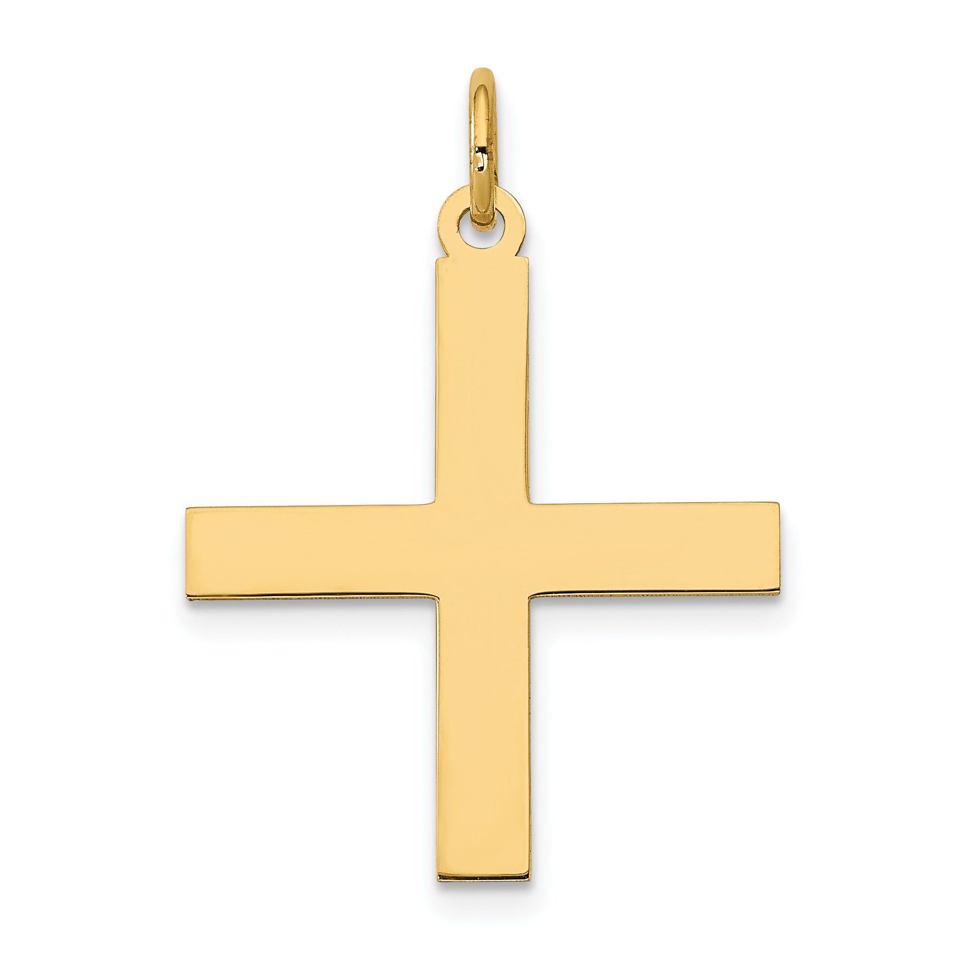 14K Laser Designed Greek Cross Pendant