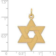 14K Laser Designed Star of David Pendant