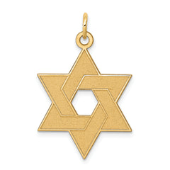 14K Laser Designed Star of David Pendant