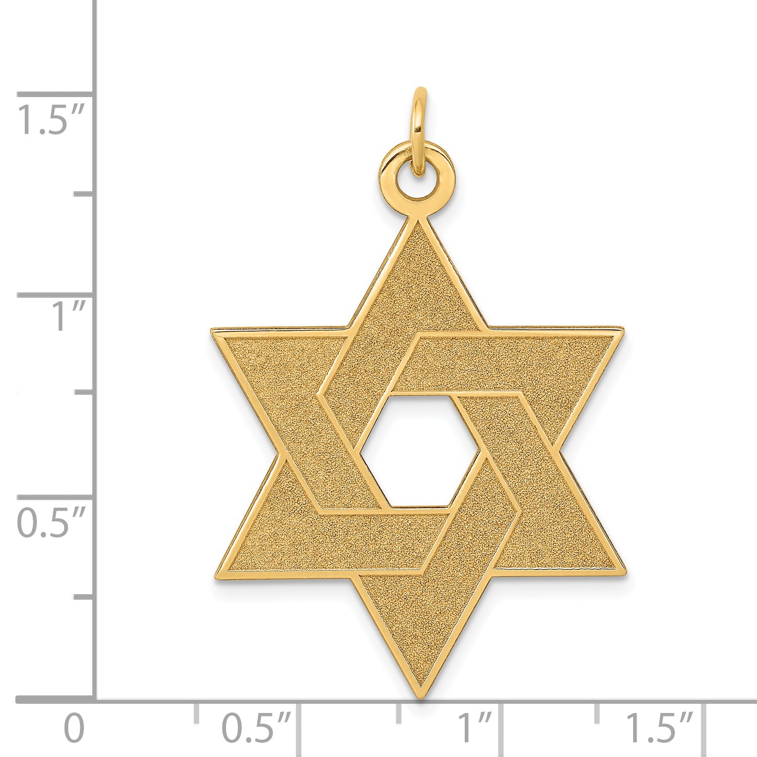 14K Laser Designed Star of David Pendant