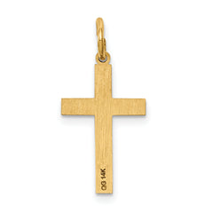 14K Laser Designed Cross Charm