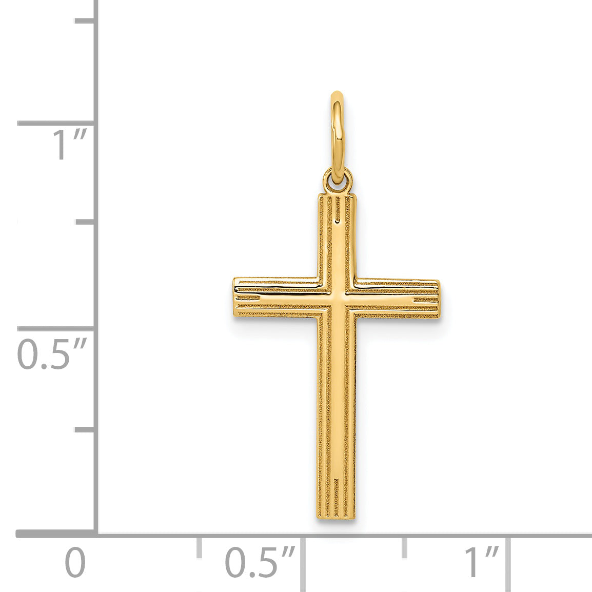 14K Laser Designed Cross Pendant