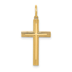 14K Laser Designed Cross Pendant