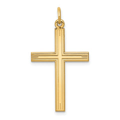 14K Laser Designed Cross Pendant