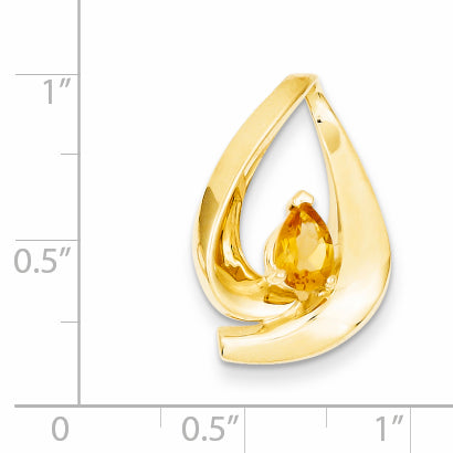 14K Citrine slide