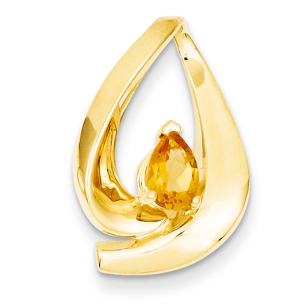 14k Citrine slide