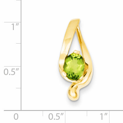 14k 8x6mm Oval Peridot Slide