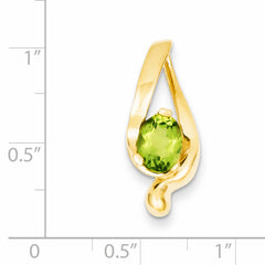 14k 8x6mm Oval Peridot Slide