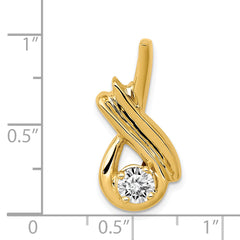 14k 5mm AA Diamond Fancy Chain Slide