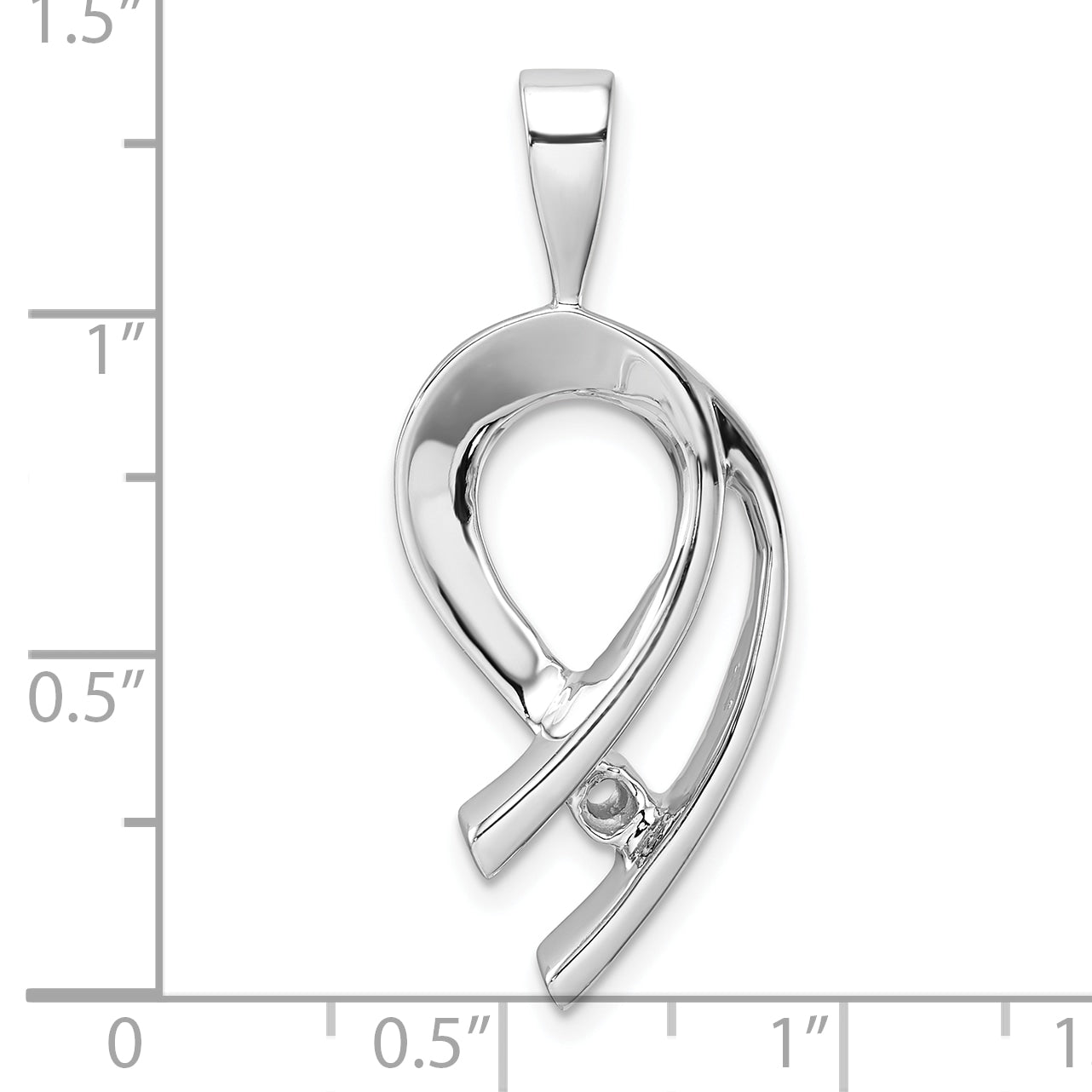 14K White Gold Holds 1-4mm stone, Slide mounting