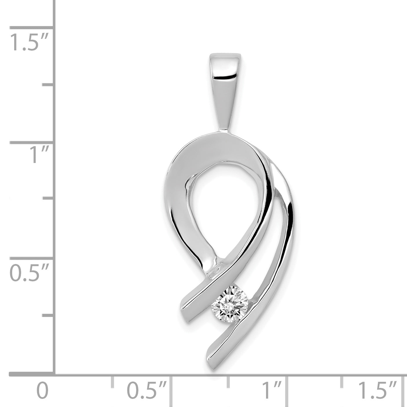 14K White Gold Holds 1-4mm stone, AA Diamond Slide