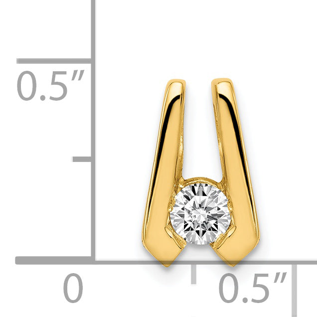 14K AA 4mm Diamond Slide