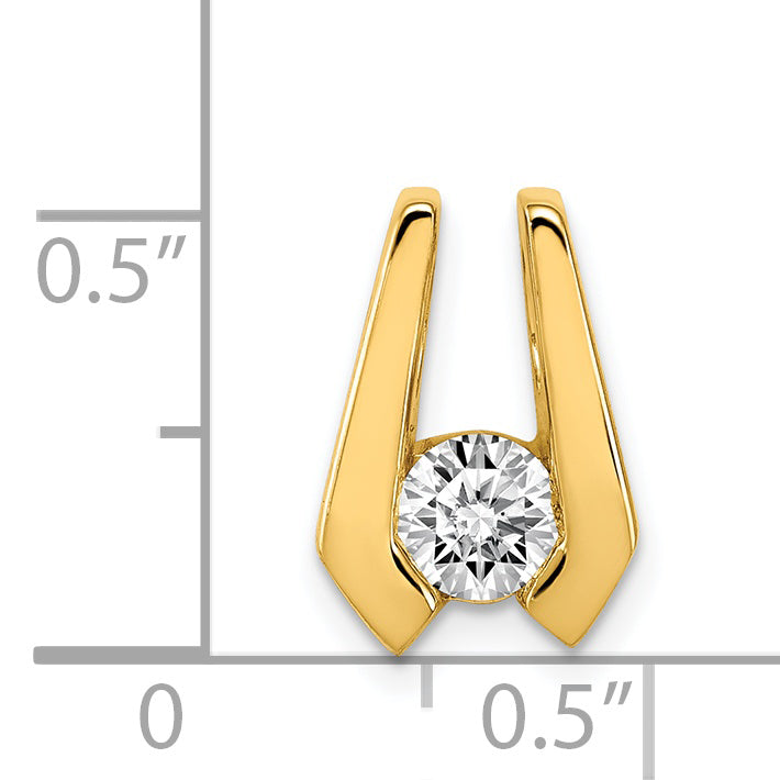 14K AA 4.5mm Diamond Slide