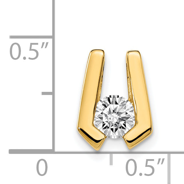 14K AA 4.5mm Diamond Slide