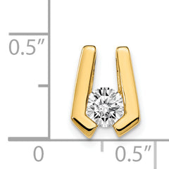 14K AA 4.5mm Diamond Slide