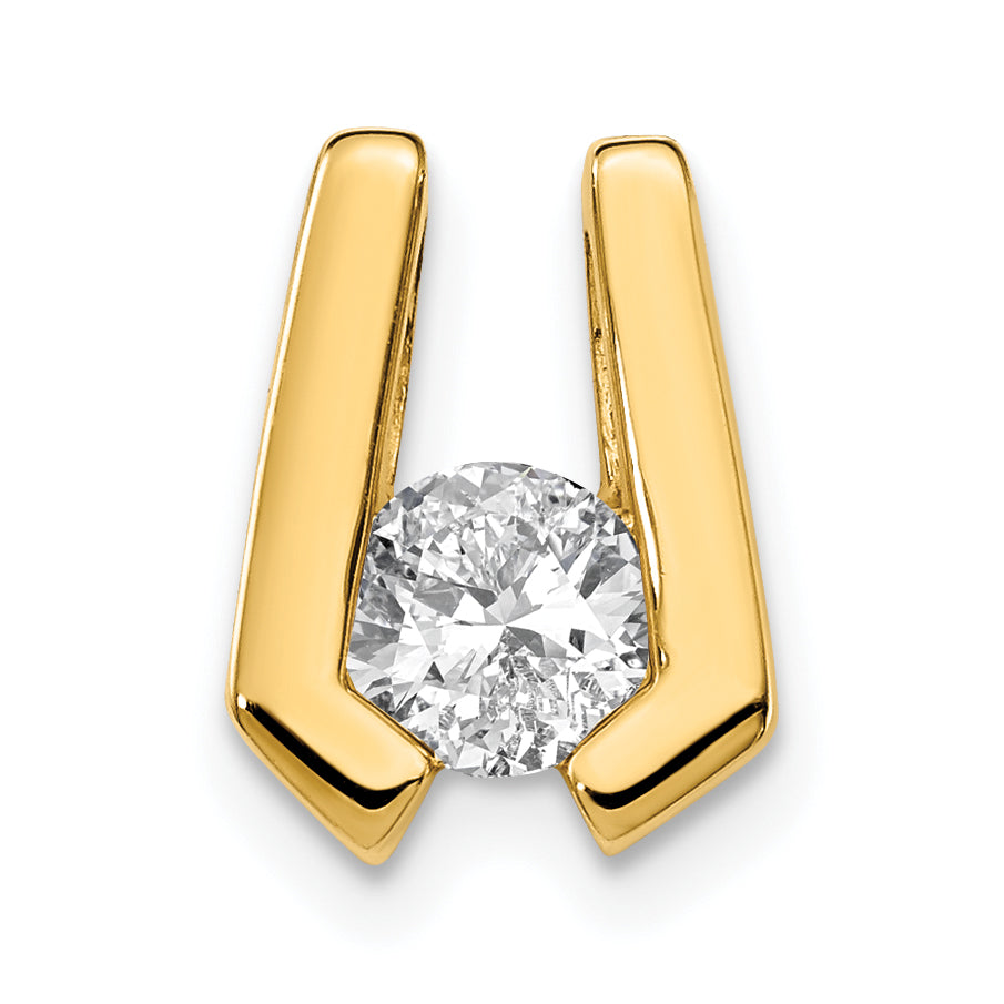 14k AA 4.5mm Diamond Slide