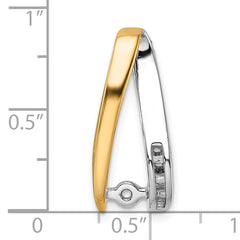 14k Two-Tone Peg Set Slide Mounting