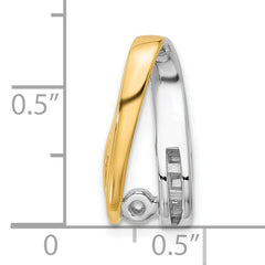 14k Two-Tone Peg Set Slide Mounting