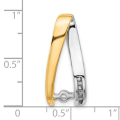 14k Two-tone Peg Set Slide Mounting