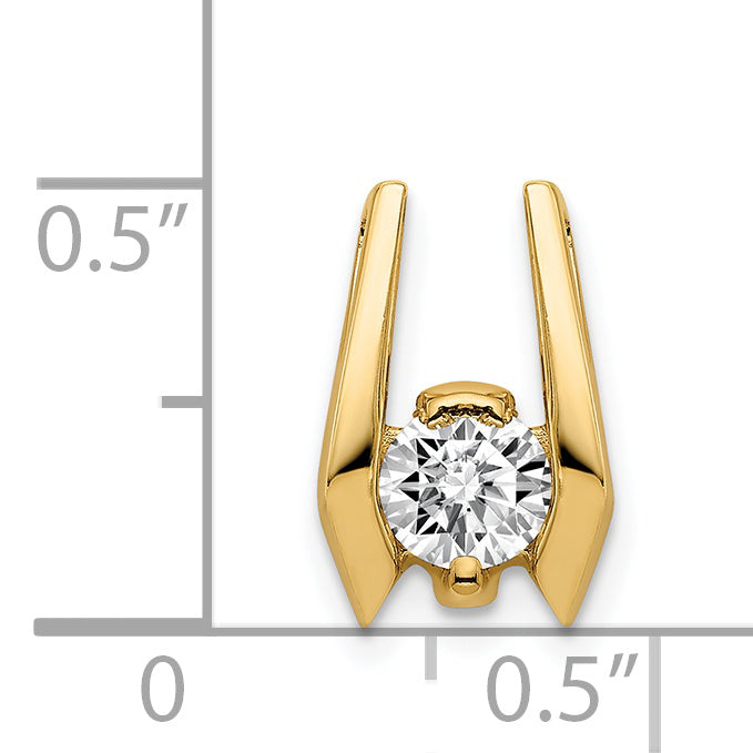 14K 4.75mm AA Diamond Slide