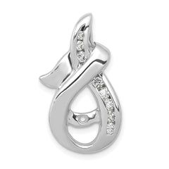 14K White Gold AA Diamond Semi-mount Peg Slide