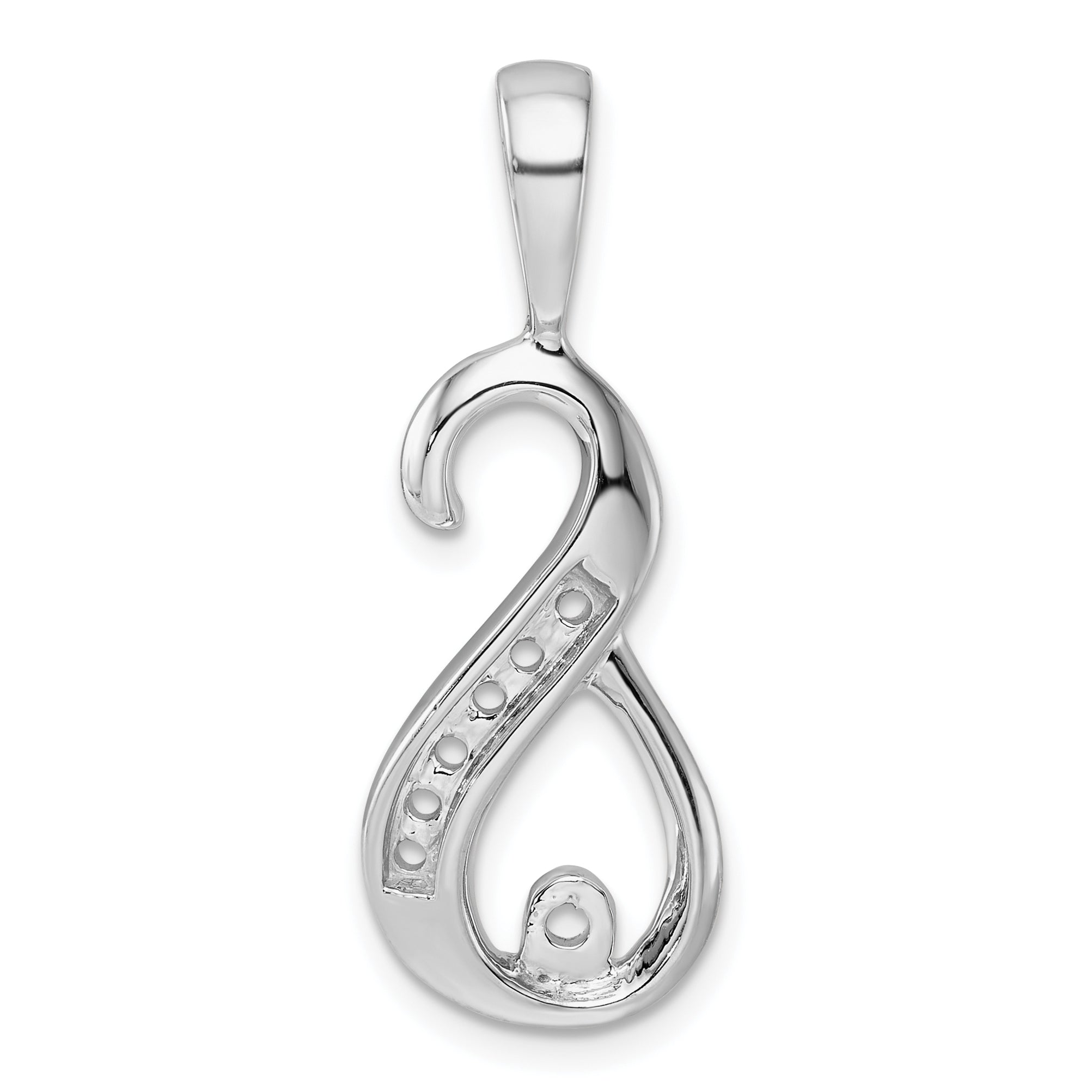 14k White Gold Holds 6-1.9mm stones & Peg Slide Mounting