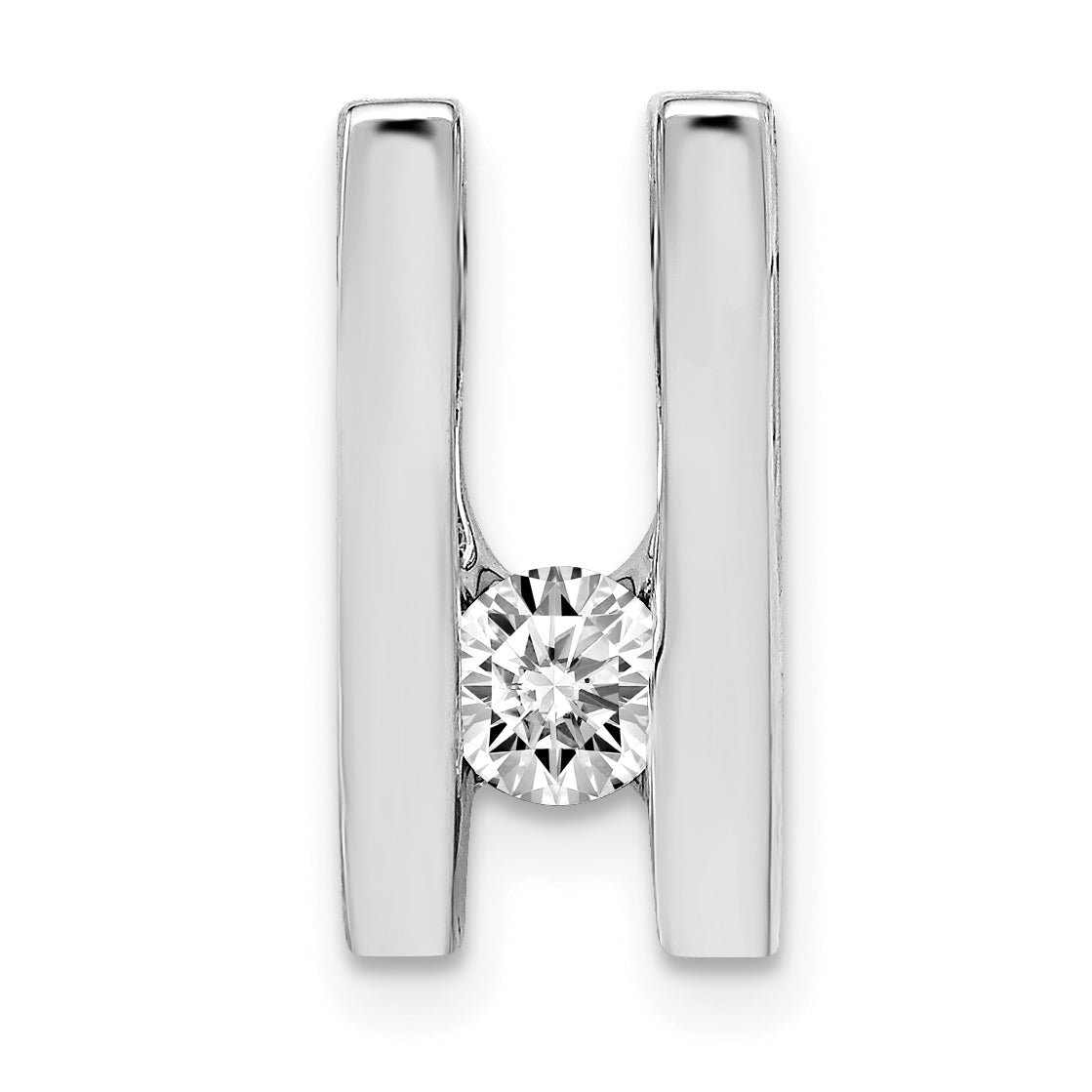 14K White Gold VS Diamond slide