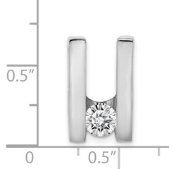 14K White Gold AA 5.25mm Diamond Slide