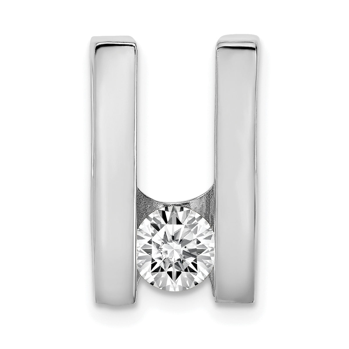 14K White Gold A Diamond slide