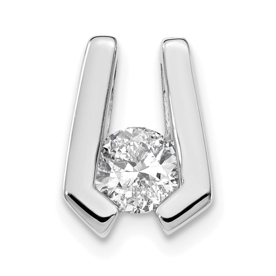 14k White Gold VS 4.5mm Diamond Slide