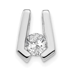 14k White Gold AA 4.5mm Diamond Slide