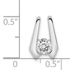 14K White Gold AA 4.5mm Diamond Slide