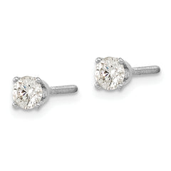 14k White Gold AA Quality Complete Diamond Stud Earring