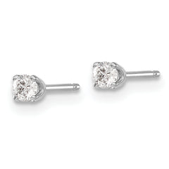 14k White Gold AA Quality Complete Diamond Stud Earring