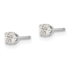 14k White Gold AA Quality Complete Diamond Stud Earring