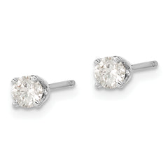 14k White Gold AA Quality Complete Diamond Stud Earring