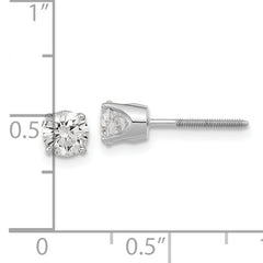 14k White Gold AA Quality Complete Diamond Stud Earring